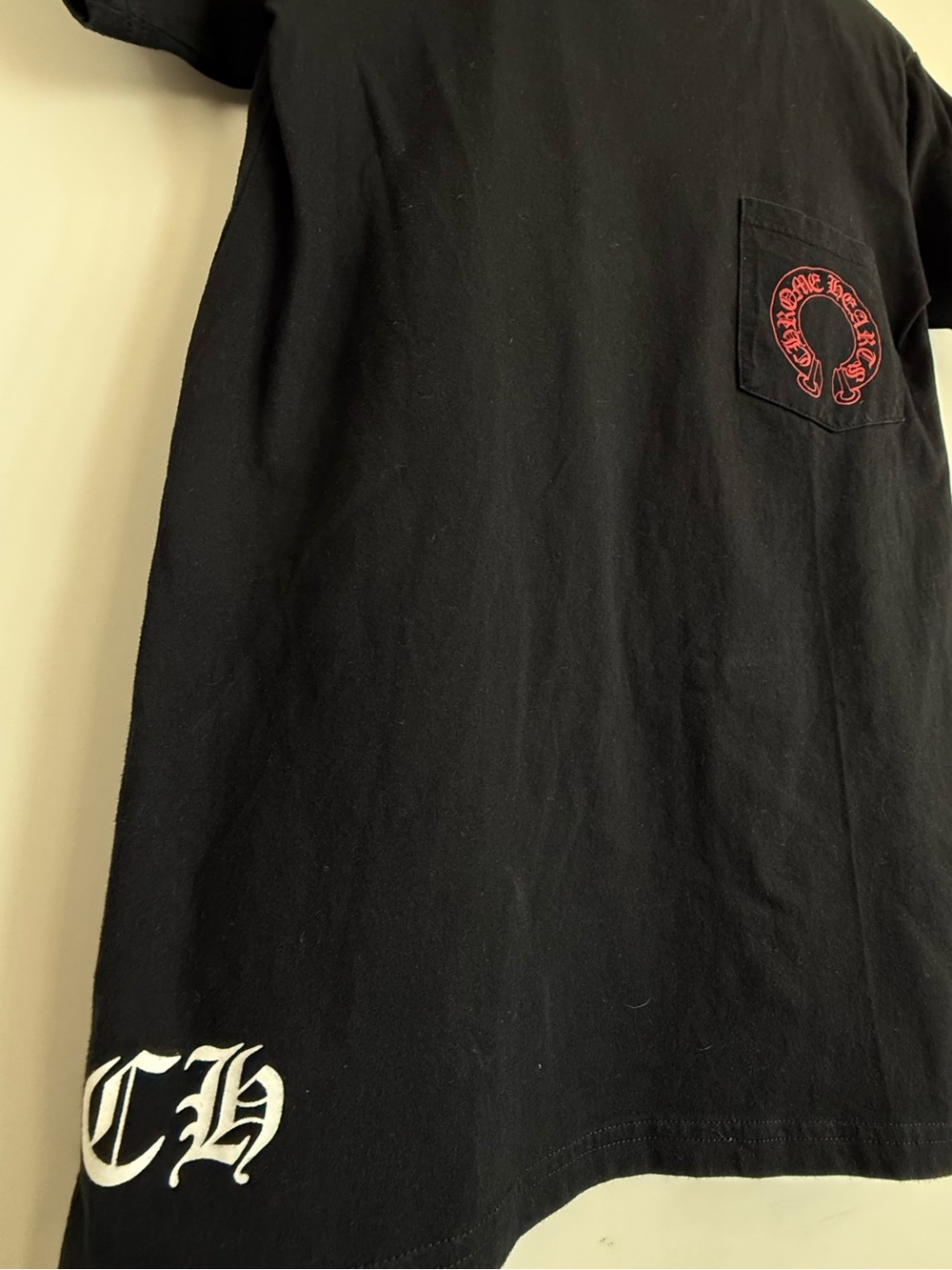 Chrome Hearts Red Horseshoe Cemetery Cross T-shirt CH - Picture 3 of 4